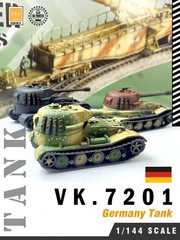 Tank World 1/100 German VK7201 Ultra Heavy Tank Finished Model