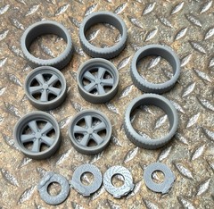 Resin 20 Inch: “Porsche SportClassic” Model car Wheels/Tires 1/24 1/25 scale