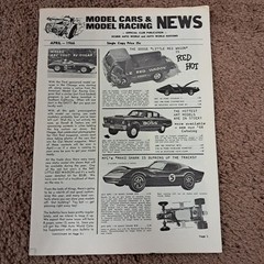 1966 Model Car & Model Racing News Also has Slot Cars Little Red Wagon Boss Mako