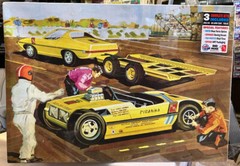 AMT PIRANA STREET N STRIP 3 KITS DRAG CAR GULLWING COUPE TRAILER