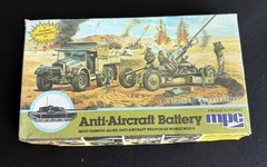 Vintage MPC 1/76 Anti-Aircraft Battery Model Kit WWII – ORIGINAL 1983