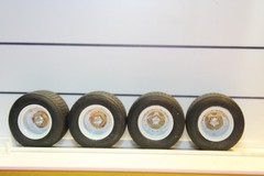 V -12 1/25 scale resin model car dirt track tires and wheels ,