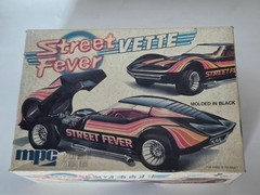 MPC Street Fever Vette 1:25 Scale Plastic Model Kit Partially Assembled