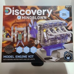 Discovery #Mindblown Model Engine Kit with Moving Parts and LED Lights.