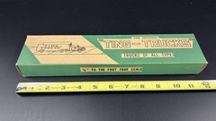VINTAGE WOOD KIT TING-TRUCKS SEMI TRAILER VAN LIGHTWEIGHT M4