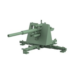 MRY-SFW SS650 1:160 Railway Military Model Kit German 8.8cm 88mm Flak Gun