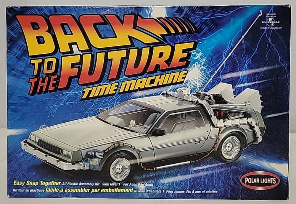 Polar Lights Back to the Future Time Machine Model Kit Snap Together