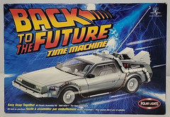 Polar Lights Back to the Future Time Machine Model Kit Snap Together
