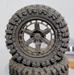 1/24 Scale Resin 20″ Brixton Forged Wheels Toyo Open Country Mud Tires X4