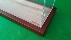 23 x 5 x 8 Acrylic Display Case for Trucks Ocean Liner Cruise Ships Walnut base