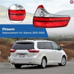 Silscvtt Passenger Side Outer Rear Brake Tail Light Assembly Replacement for