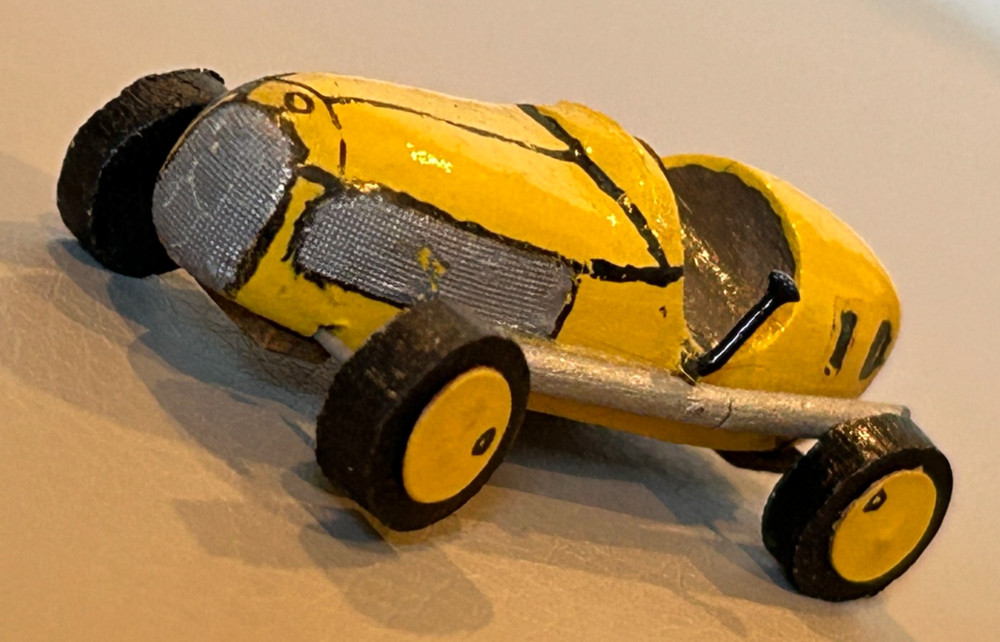 Vintage Custom Built Wood Midget Racer Model Indy 500 Marx Slush Race Stock Car