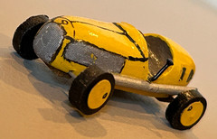 Vintage Custom Built Wood Midget Racer Model Indy 500 Marx Slush Race Stock Car