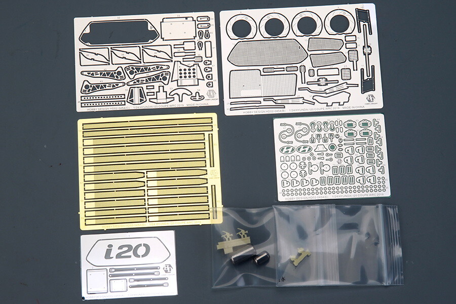 Hobby Design 1/24 Hyundai I20 Coupe WRC Detail-up Set for Belkits #014