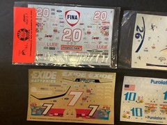 6 NASCAR 1/24 Water Slide Decal Lot Tony Stewart, Geoff Bodine Various Drivers