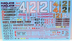 NASCAR DECAL #21 PUROLATOR SPECIAL 1968 MERCURY DONNIE ALLISON 1/25