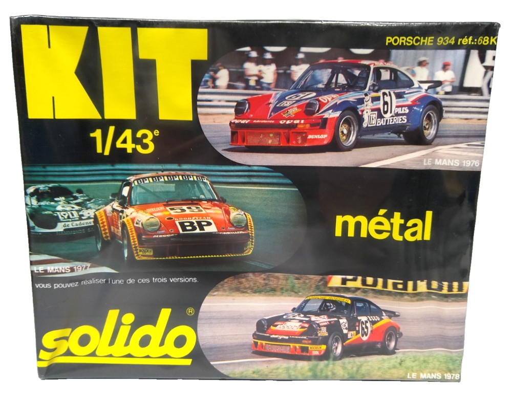 Solido Porsche 934 Metal Model Kit 1:43 3N1 Le Mans 1976 -1978 1980 Sealed 68K