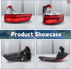 Silscvtt Passenger Side Outer Rear Brake Tail Light Assembly Replacement for