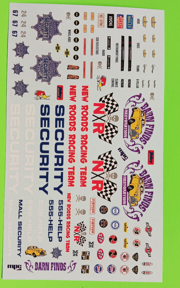 1976 Chevy Caprice 1/25 7×4 Inch Decal Sheet GAUGE FACES Emblems Sponsor Sticker