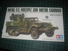 TAMIYA 1/35 M16 US Multiple Gun Motor Carriage Model Kit *USED UNBUILT COMPLETE*