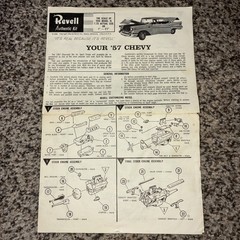 Vintage Revell H1284 Rare 1969 Issue 1957 Chevrolet 57 Chevy INSTRUCTIONS ONLY