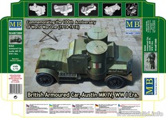 WWI British Armoured Car, Austin, MK IV (1914-1918) 1/72 MasterBox 72008