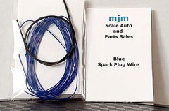 6 Feet Blue Spark Plug Wire for 1/24 1/25 Scale Models With Black Boot Material