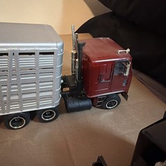 Mack Peterbilt 359 Kenworth GMC Custom Tractor Trailer Large Lot 1:25 Forklift