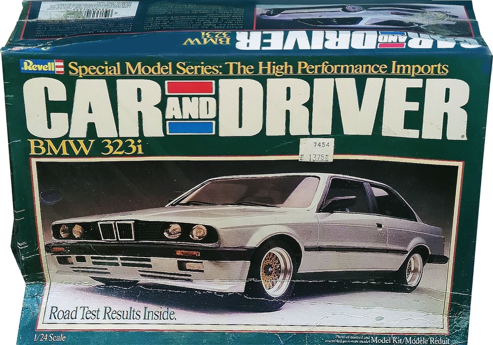 Revell Car & Driver BMW 323i, 1:24 Scale, Vintage 1986 Collectible, New! MISB!!