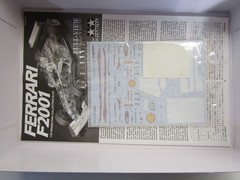 Tamiya 1:20 Scale Ferrari F2001 Full View model kit # 20054*3200