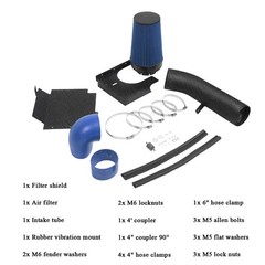 Moosun 4 Inches Performance Cold Air Intake Kit Filter Powder Coated Intake