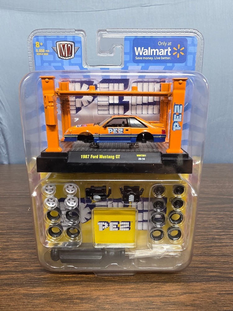 M2 Machines Model Kit 1987 Ford Mustang GT PEZ Edition Diecast Car