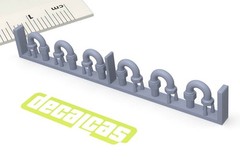 Decalcas 1/12 Detail-Up Parts 2mm Hose Joints (Set #2) Resin & Braid #DCL-PAR078
