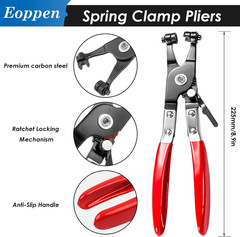 132Pcs 6-25Mm Spring Hose Clamps Assortment Kit with Swivel Flat Band Fuel Hose