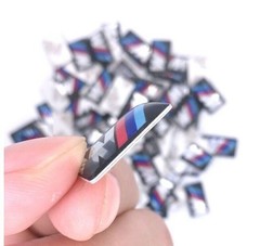 10PCS For M WHEEL STICKER 19x11mm 3D Sticker Set
