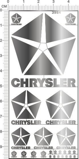 chrome(metal) decals kelaisile for different scales model kits (Silver) 3984