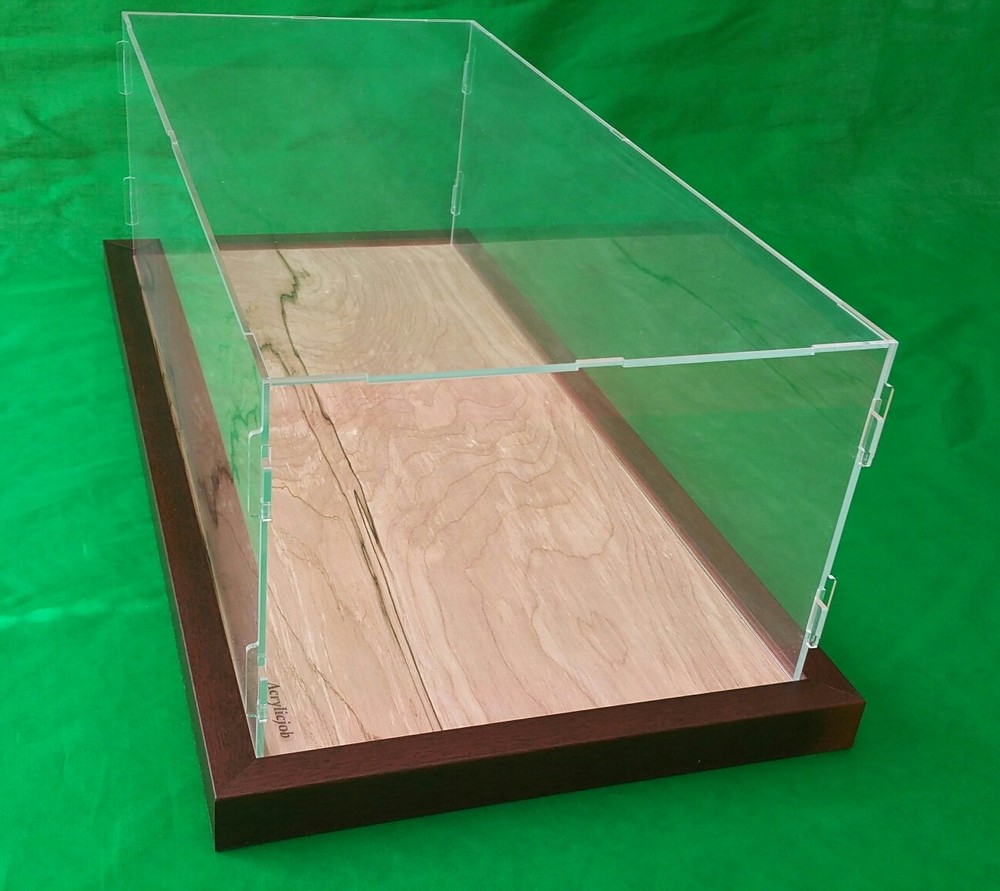 22″L x 9 3/4″W x 7″H Pocher Acrylic Display Case Showcase Wood Base 1:8 Model