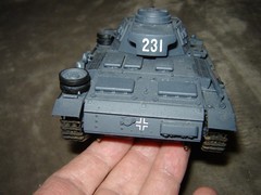Built 231 German short Barrel Tank 6-1/4 inches long Well Built & Painted Ex