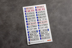 3D License Plates Detail Set for scale model EU Vehicles 1:24
