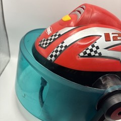 2008 Playskool Helmet Heroes Racers Hasbro Red Race Car Driver #12 TESTED WORKS!