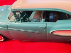 VTG 1958 FORD EDSEL DEALER FRICTION TOY PROMOTION CAR MODEL, TWO TONED METAL