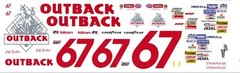 #67 Jeff Gordon Outback Steakhouse 1992 1/24th – 1/25th Scale Waterslide Decals