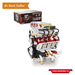 Realistic V8 Engine Model Kit – 2347 PCS for Kids & Adults, Perfect STEM Gift