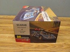 1965 / 97 Monogram SCARAB 1:24 Scale Racing Car Model Open Box / Sealed Contents