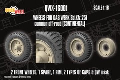1/16 Corrected SdKfz 251 Front Wheel for Das Werk Common Off-road (continental)