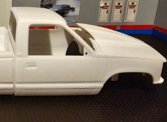 LEX’S SCALE MODELING Resin Outlaw Hood for ’92, ’96 & SS 454 Chevy P/U AMT 1/25.