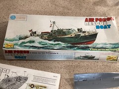 LINDBERG Air Force Rescue Boat Scale 1 inch=6 feet 3/4 inches Model Kit #7319