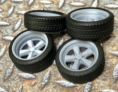 Resin 20 Inch: “Porsche SportClassic” Model car Wheels/Tires 1/24 1/25 scale