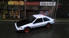 Fujimi 1/24 Initial D, AE86 Trueno ’83, Takumi Fujiwara Plastic Model Kit