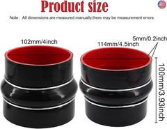 Straight Silicone Reducer Coupler Hose ID 4 to 4-1/2 inches 4 Ply Polyester